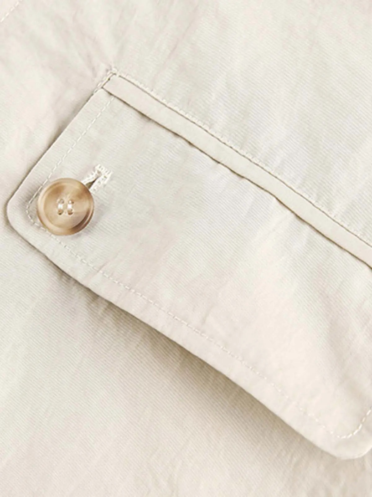 Utility Pleated Sleeve Fold-Over Collar Zip Up Jacket - Image 7
