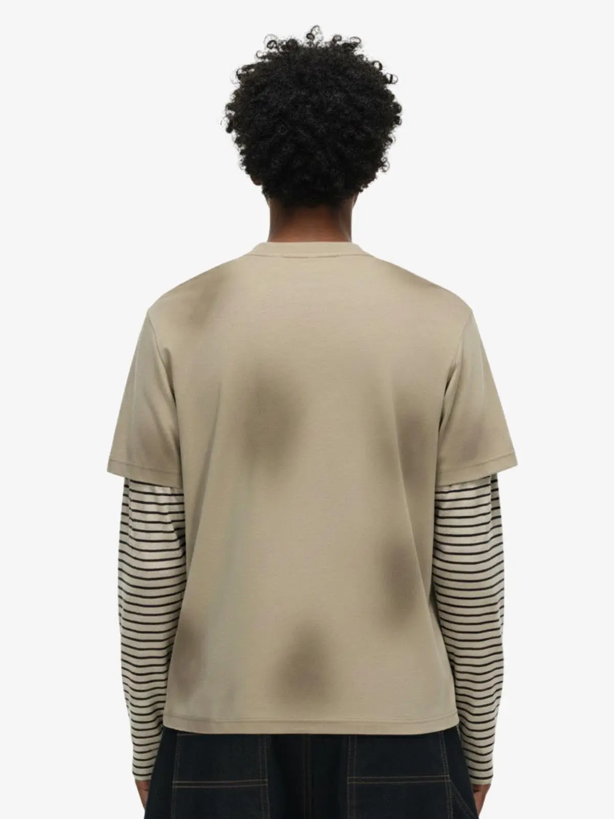 Vintage Band Portrait Graphic Layered Henley T-Shirt - Image 3