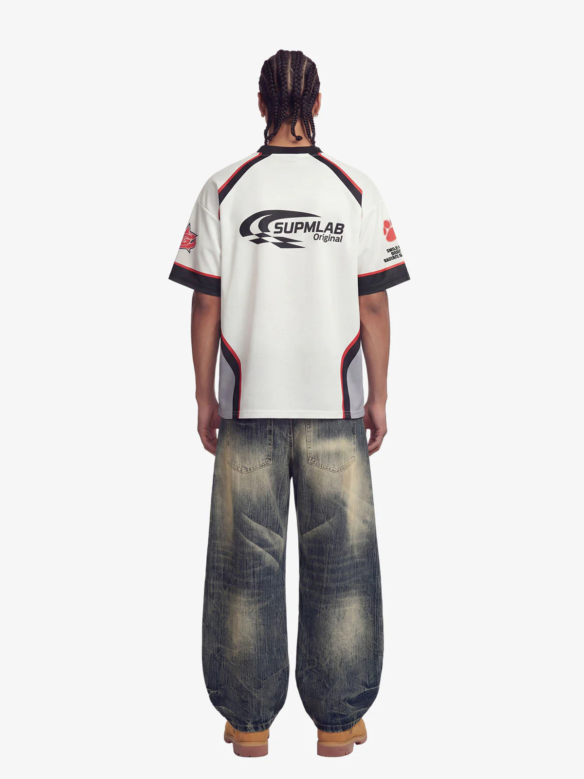 Vintage Big Cat Graphic Racing Jersey T-Shirt - Image 5