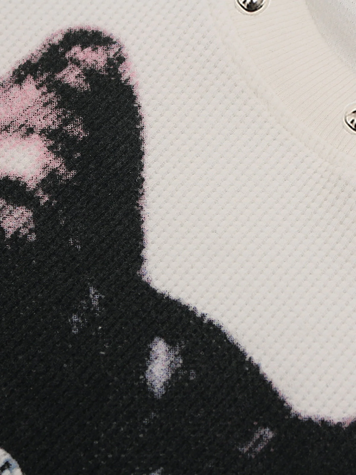 Vintage Black Cat Studded Collar T-Shirt - Image 4