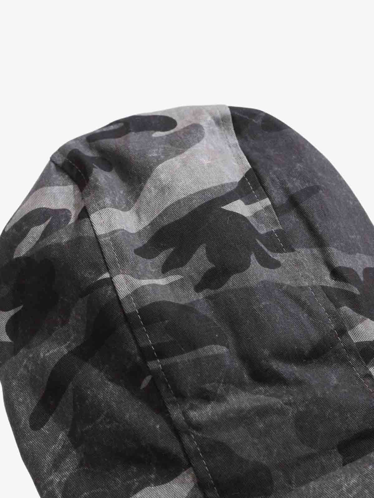 Vintage Camo Faux Fur Hood Padded Bomber Jacket - Image 13