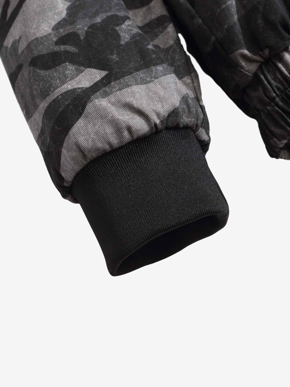 Vintage Camo Faux Fur Hood Padded Bomber Jacket - Image 14