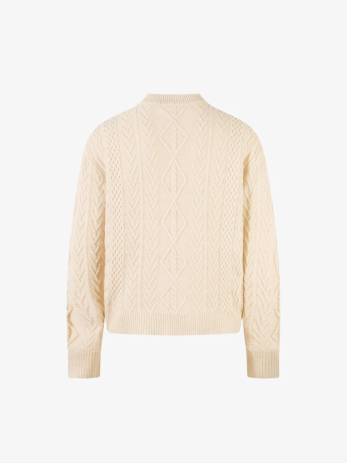 Vintage Diamond Knit Half Placket Sweater - Image 2