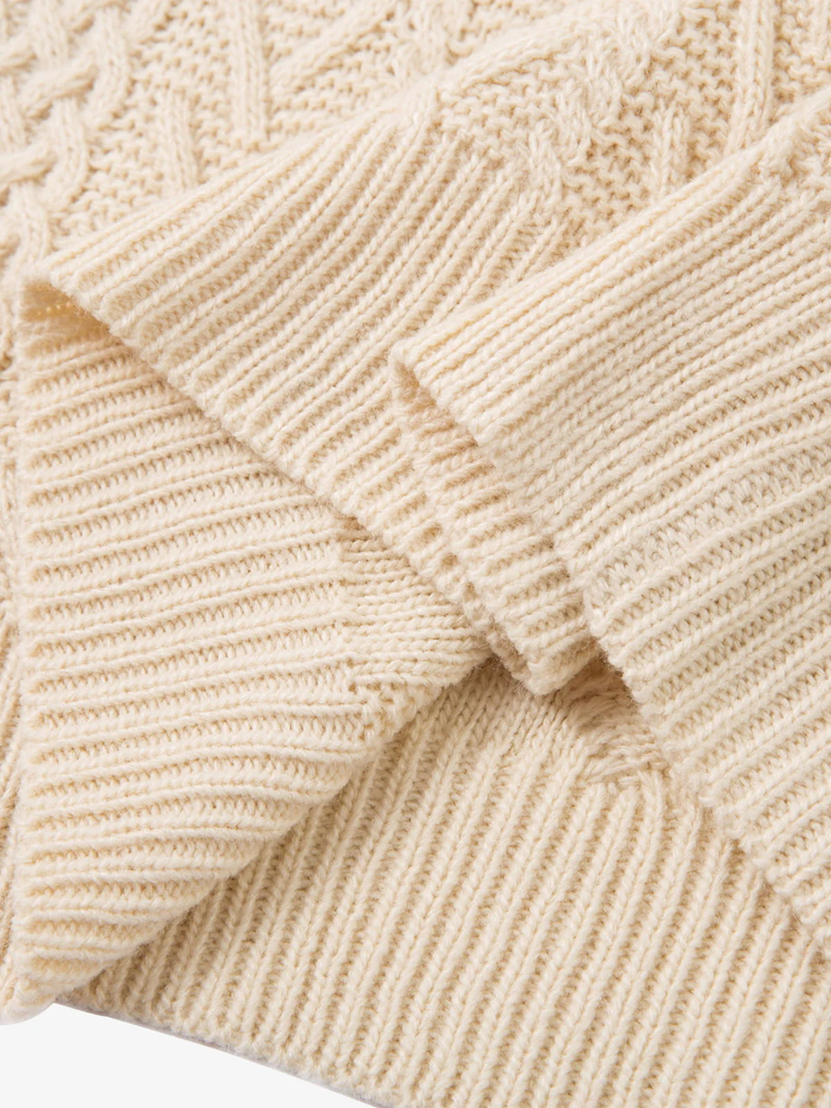 Vintage Diamond Knit Half Placket Sweater - Image 5