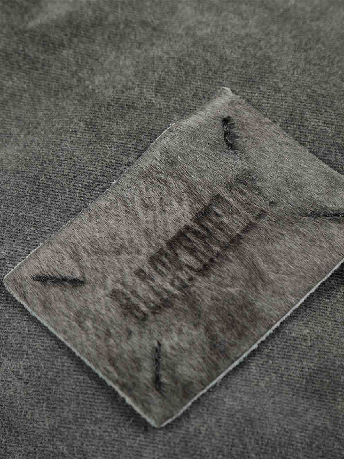 Vintage Distressed Pleated Shearling Collar Fleece Jacket - Image 10