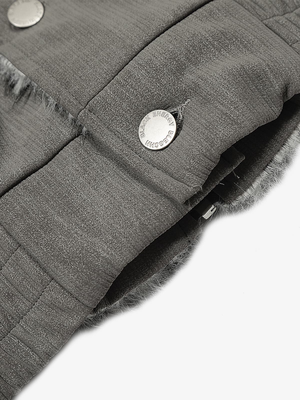 Vintage Dual-layer Collar Fleece-lined Zipper Jacket - Image 14