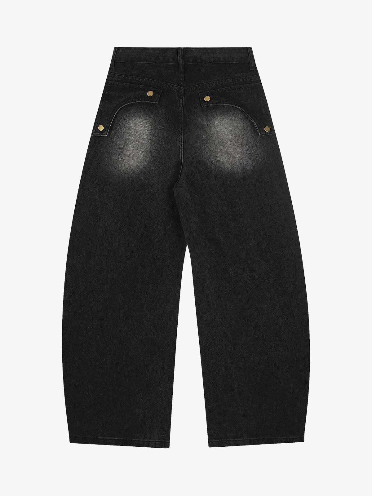 Vintage Embroidered Washed Raw-Edge Graffiti Scimitar Jeans - Image 4
