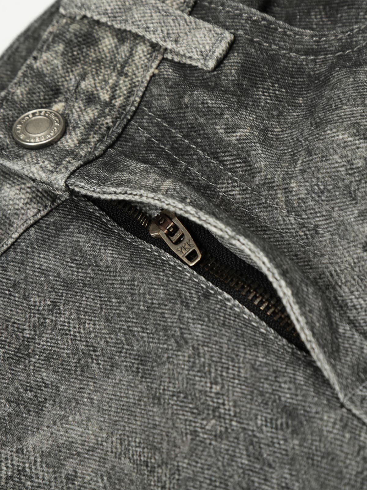 Vintage Heavy Distressed Washed Barrel Jeans - Image 10