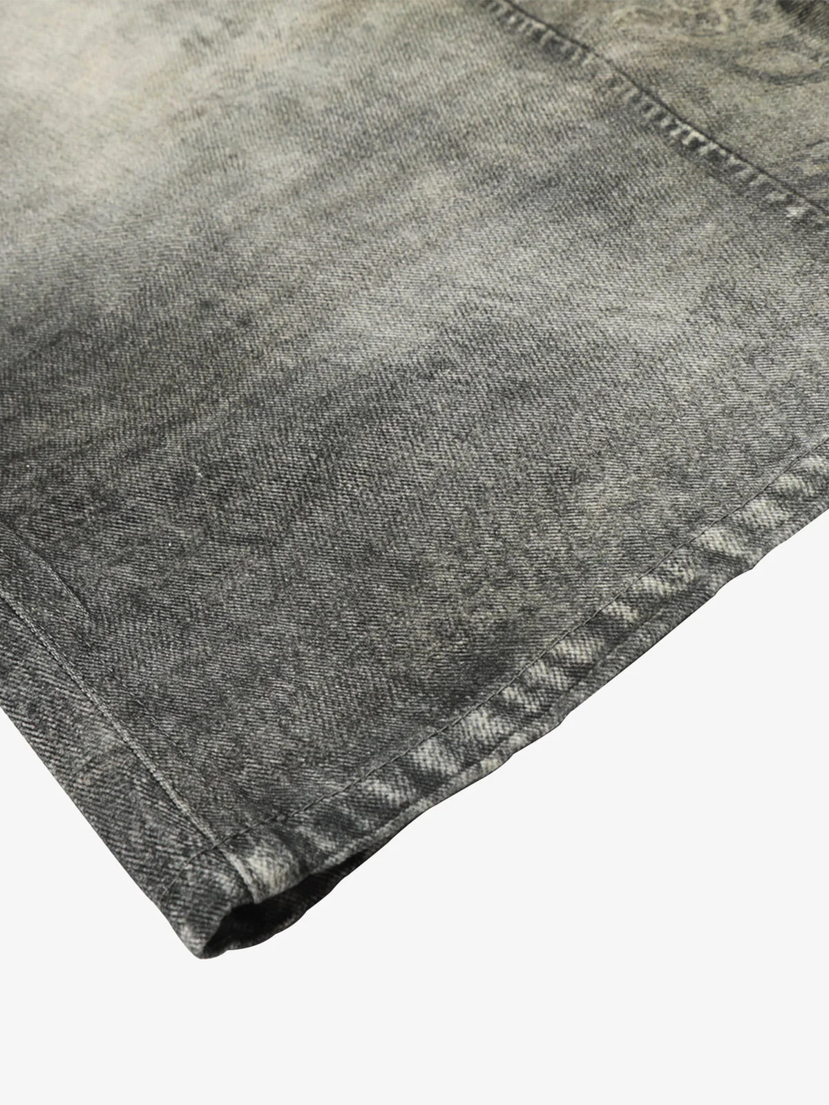 Vintage Heavy Distressed Washed Barrel Jeans - Image 12