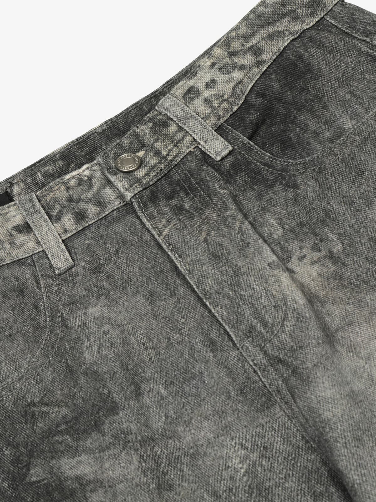 Vintage Heavy Distressed Washed Barrel Jeans - Image 8