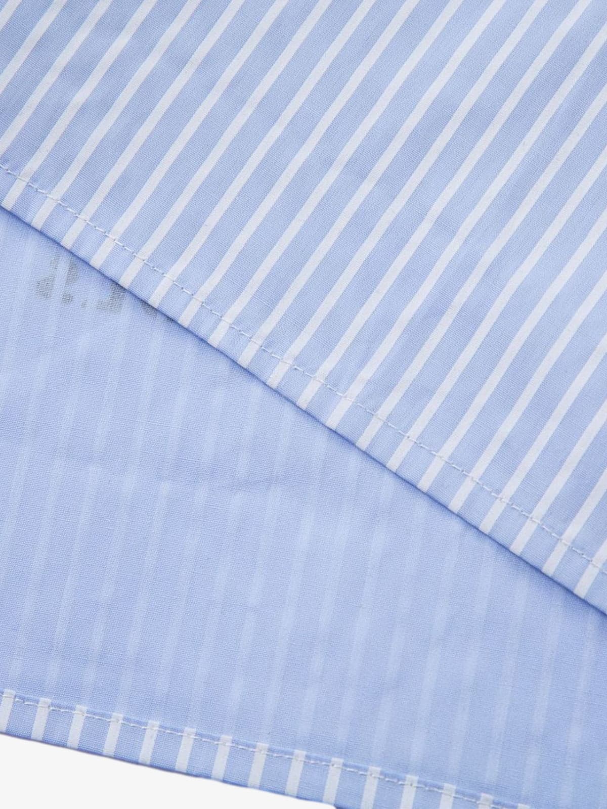 Vintage Illustration Striped Faux Two-Piece Shirt - Image 10
