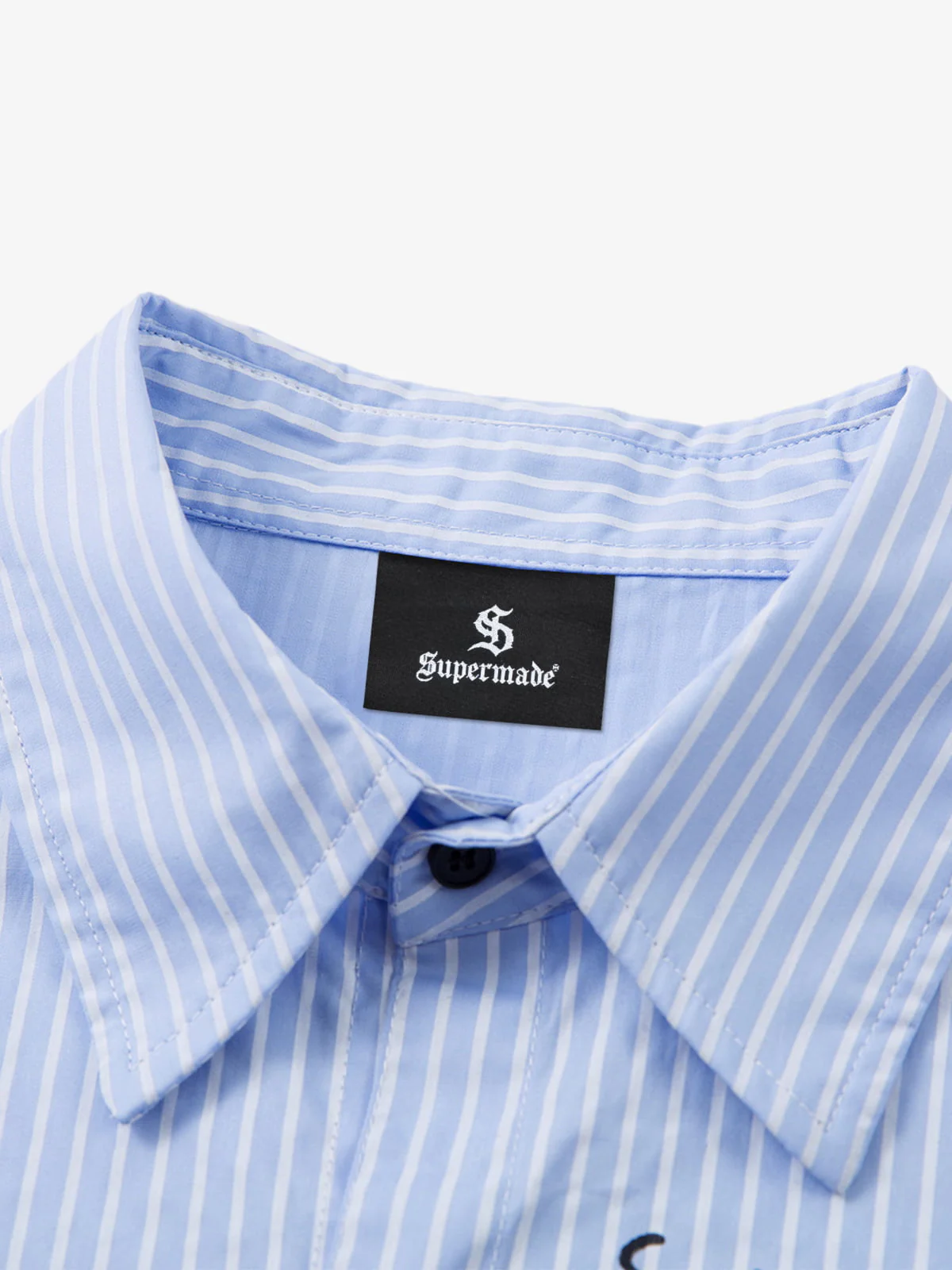 Vintage Illustration Striped Faux Two-Piece Shirt - Image 5