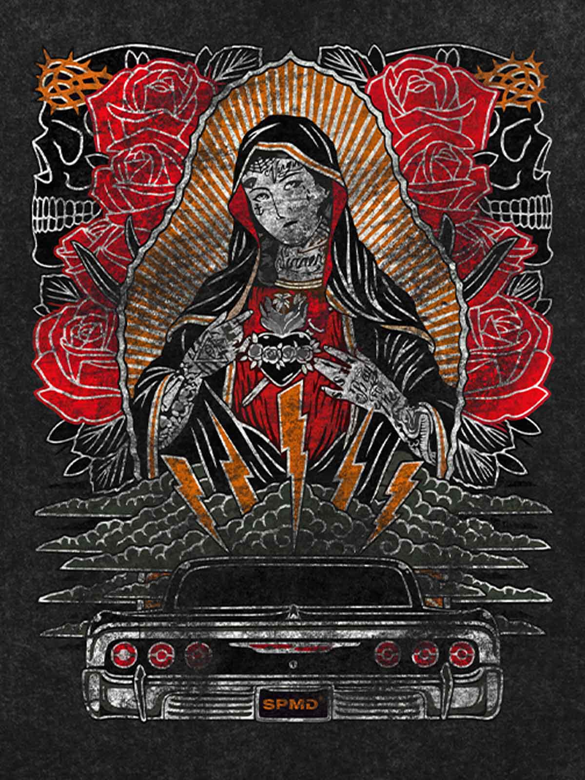 Original Vintage Virgin Mary Graphic T-Shirt - Image 3