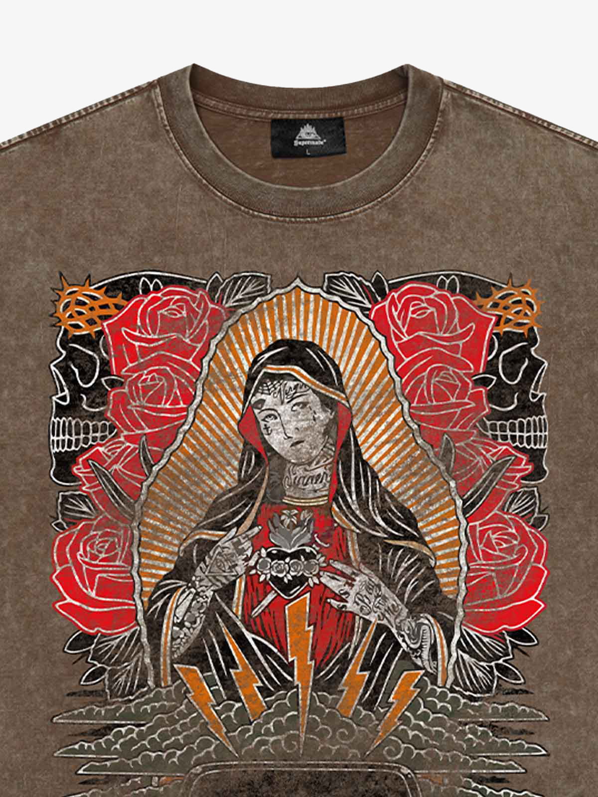 Original Vintage Virgin Mary Graphic T-Shirt - Image 6