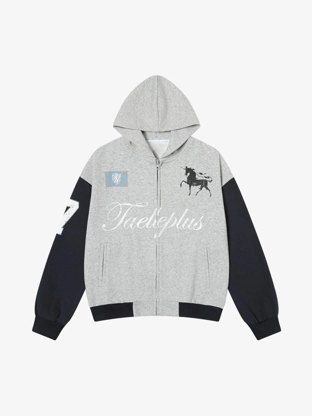 Vintage Jersey Knitted Cardigan Zip Up Hoodie