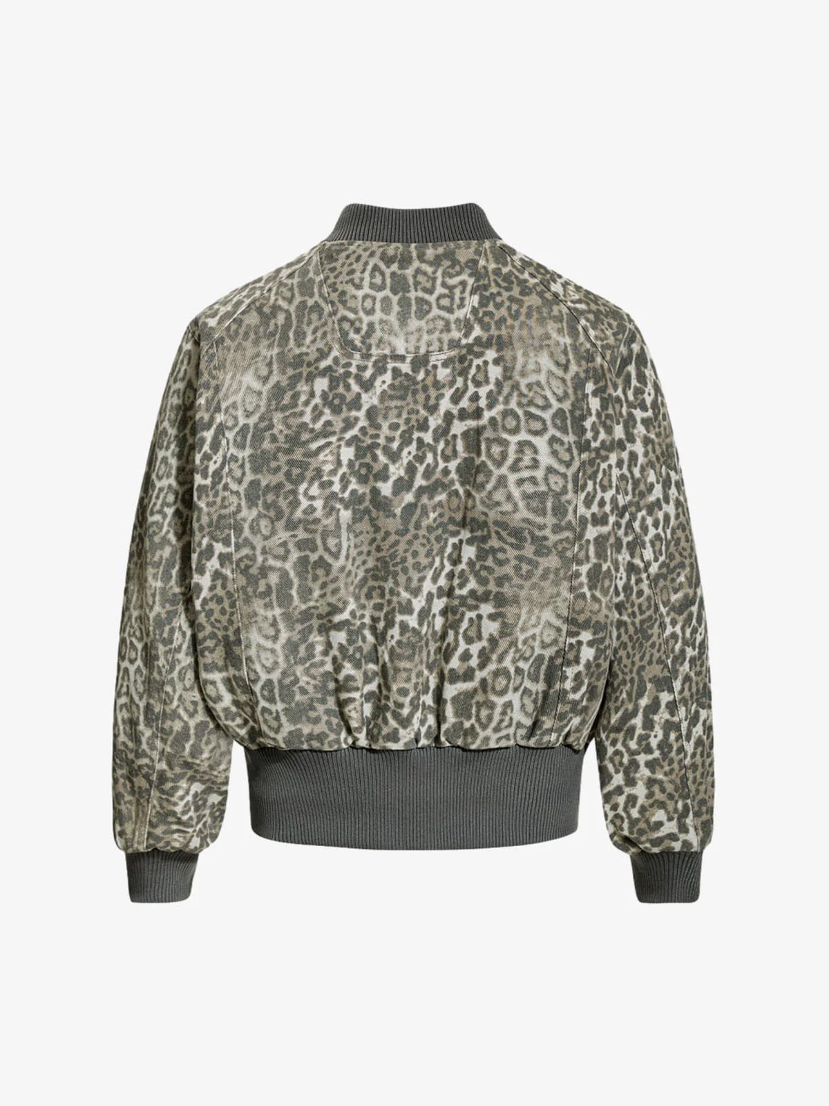 Vintage Leopard Print Bomber Jacket - 2540 - Image 2