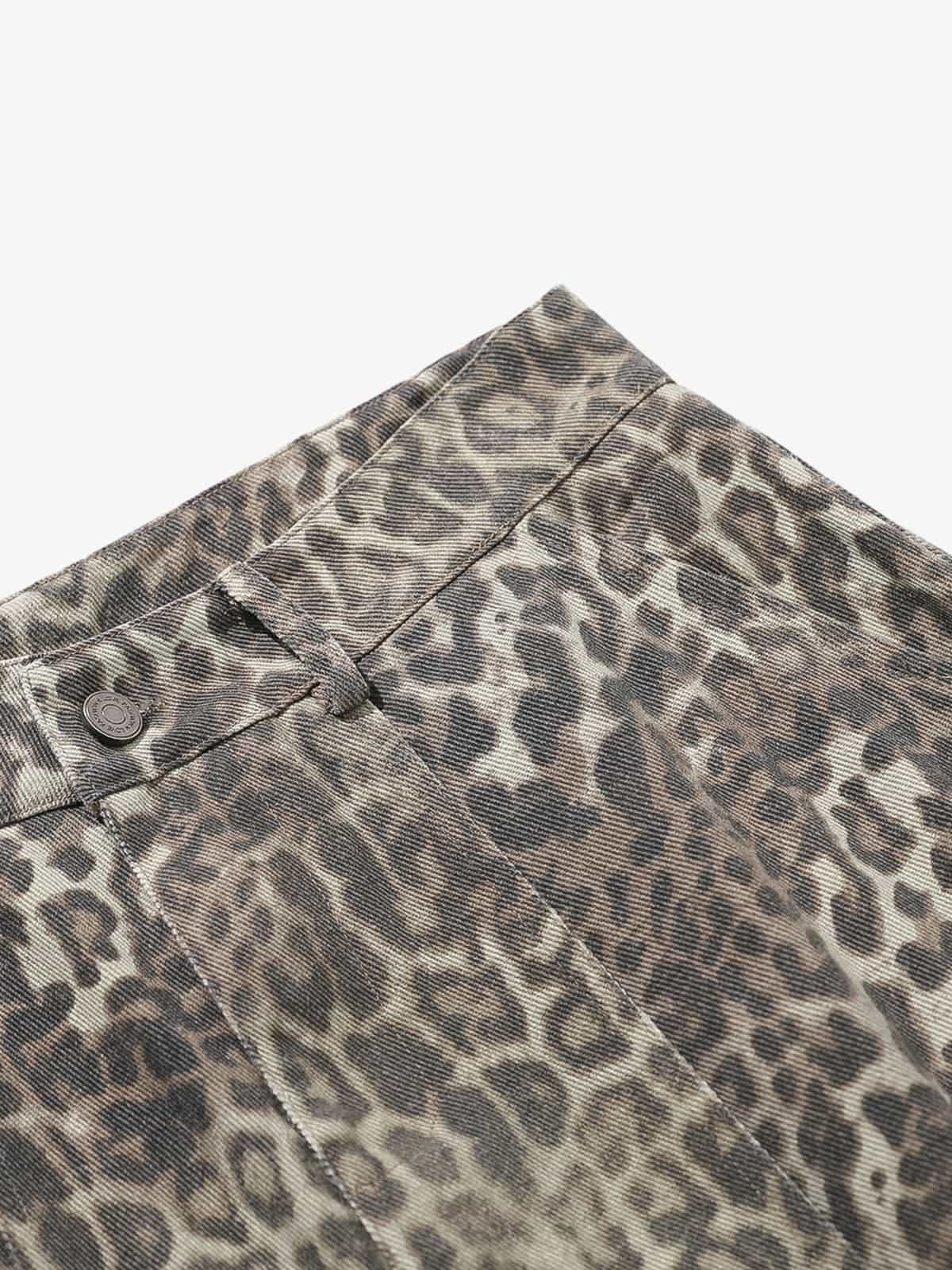 Vintage Leopard Print Cargo Barrel Pants - Image 4