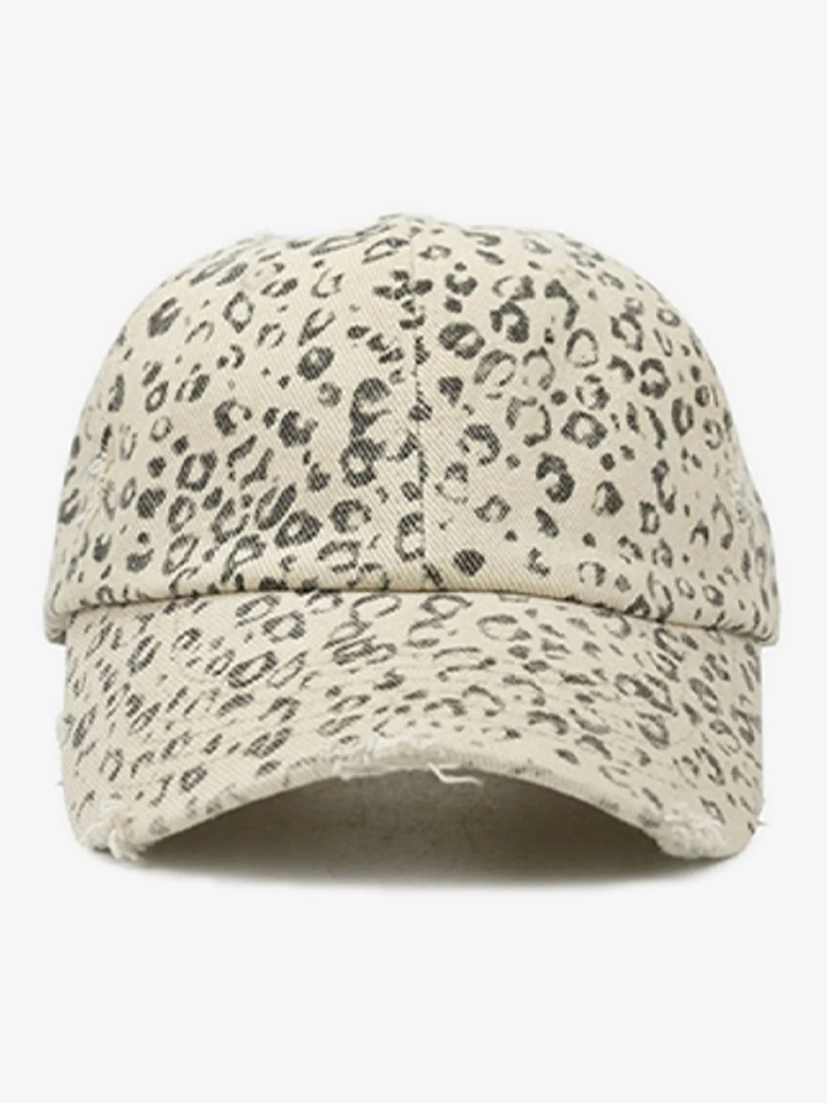Vintage Leopard Print Distressed Baseball Cap - Image 5