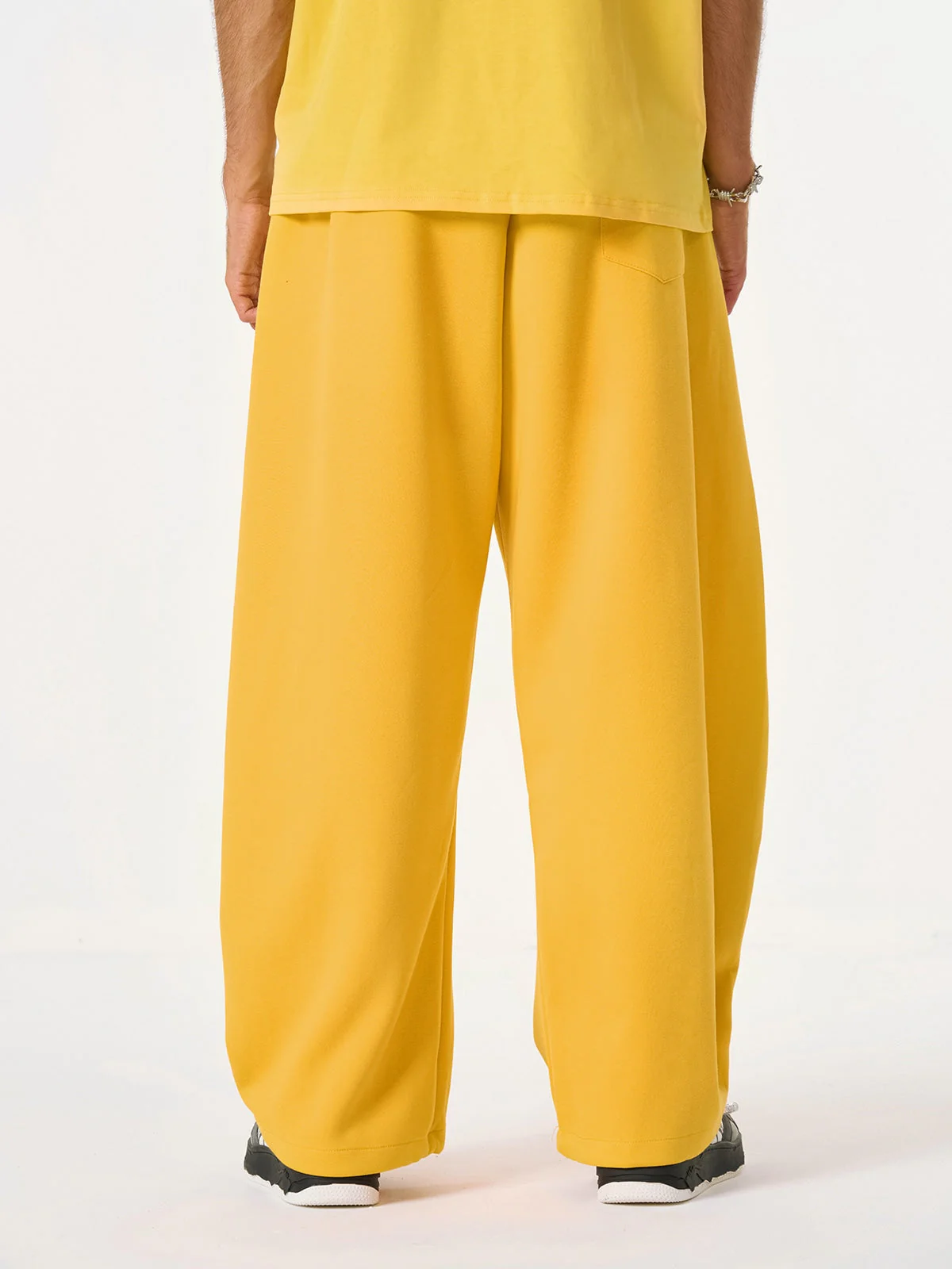 Fleece Vintage Side Stripe Drape Paratrooper Machete Wide Leg Pants - 2488 - Image 4