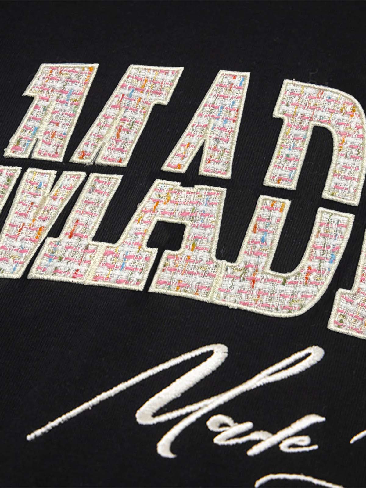 Vintage Patchwork Embroidered Letter T-Shirt - Image 8