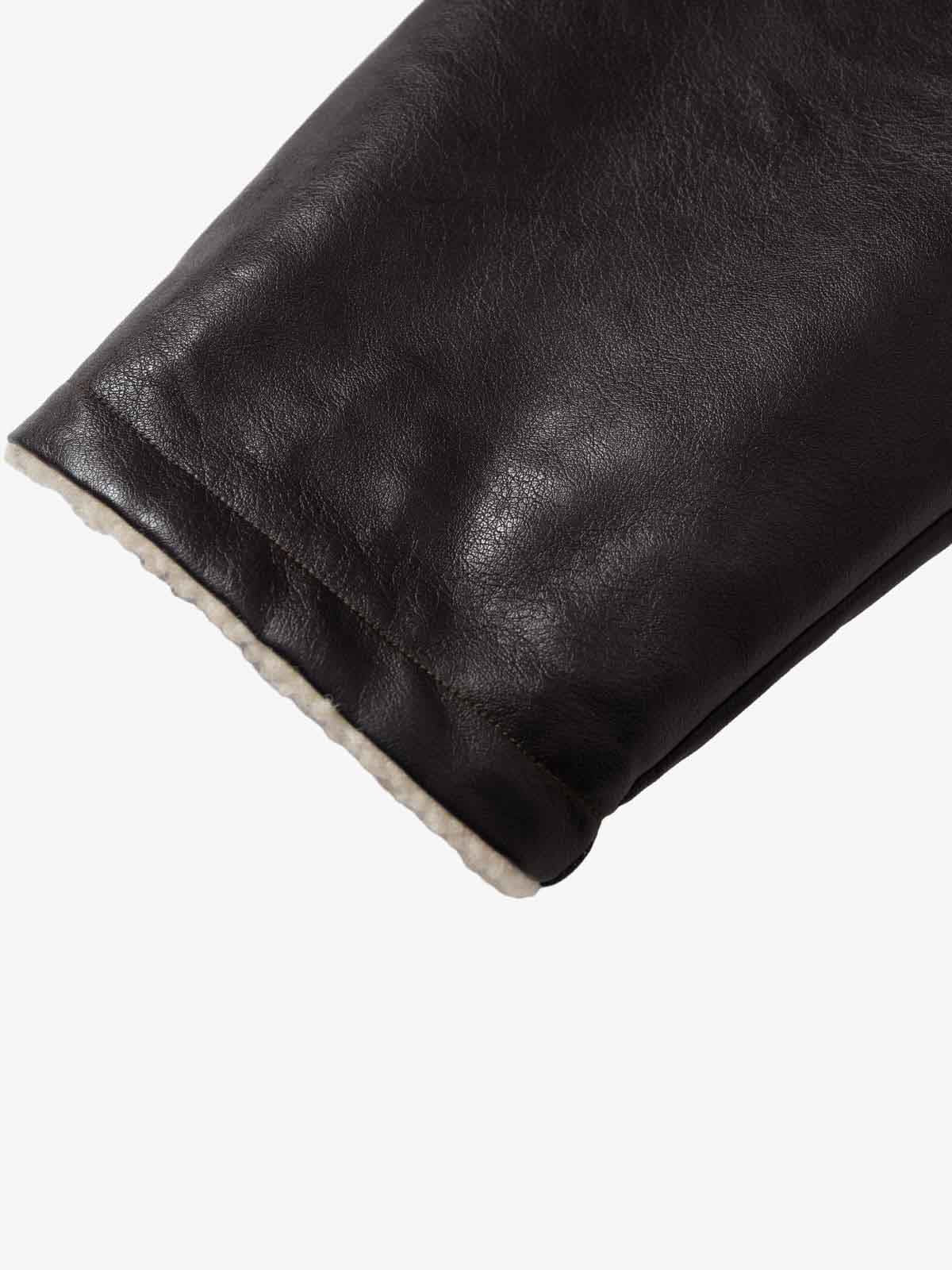 Vintage Shearling Collar Quilted Leather Jacket - Image 17