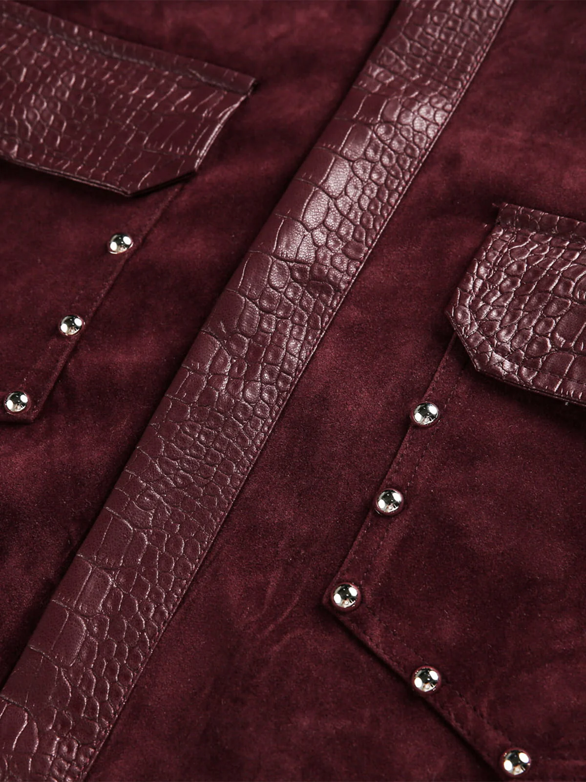 Vintage Suede PU Leather Collar Zip Up Jacket - Image 10