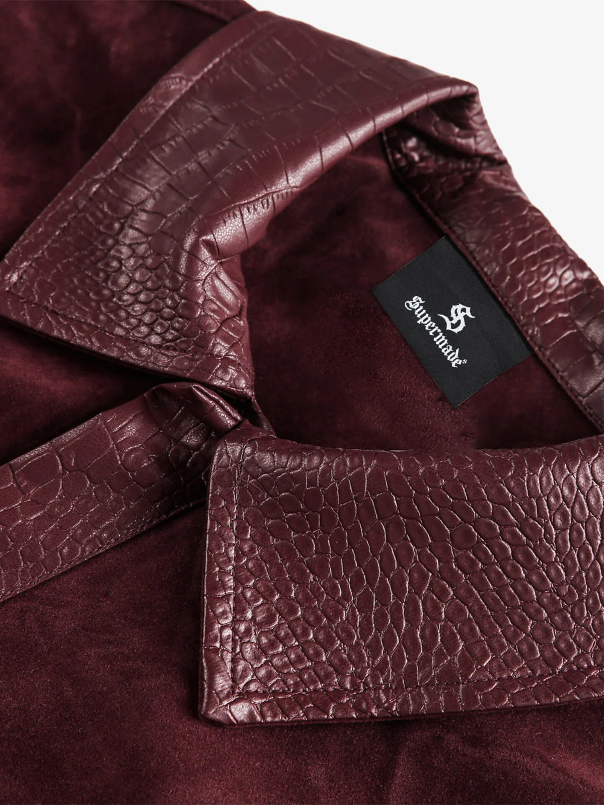 Vintage Suede PU Leather Collar Zip Up Jacket - Image 8