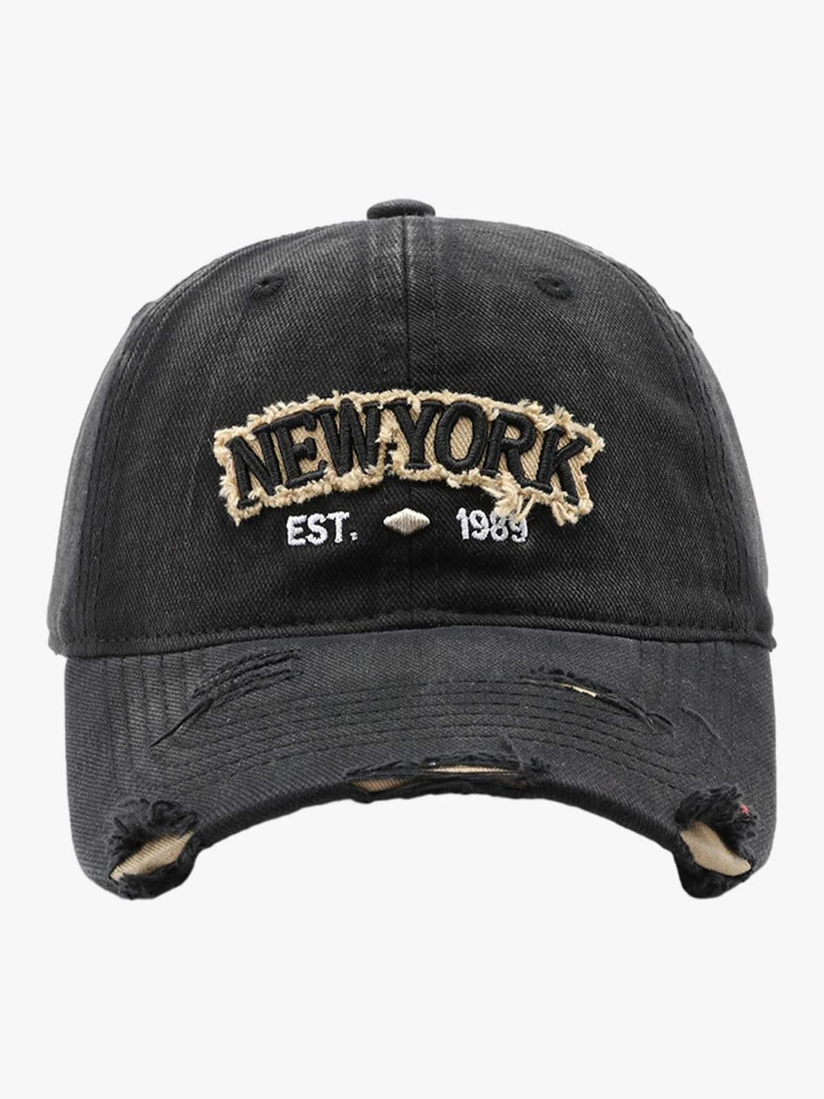 Vintage Washed Distressed Letter Embroidery Baseball Cap - Image 4