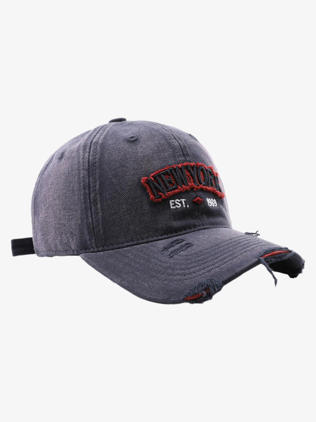 Vintage Washed Distressed Letter Embroidery Baseball Cap - Image 9