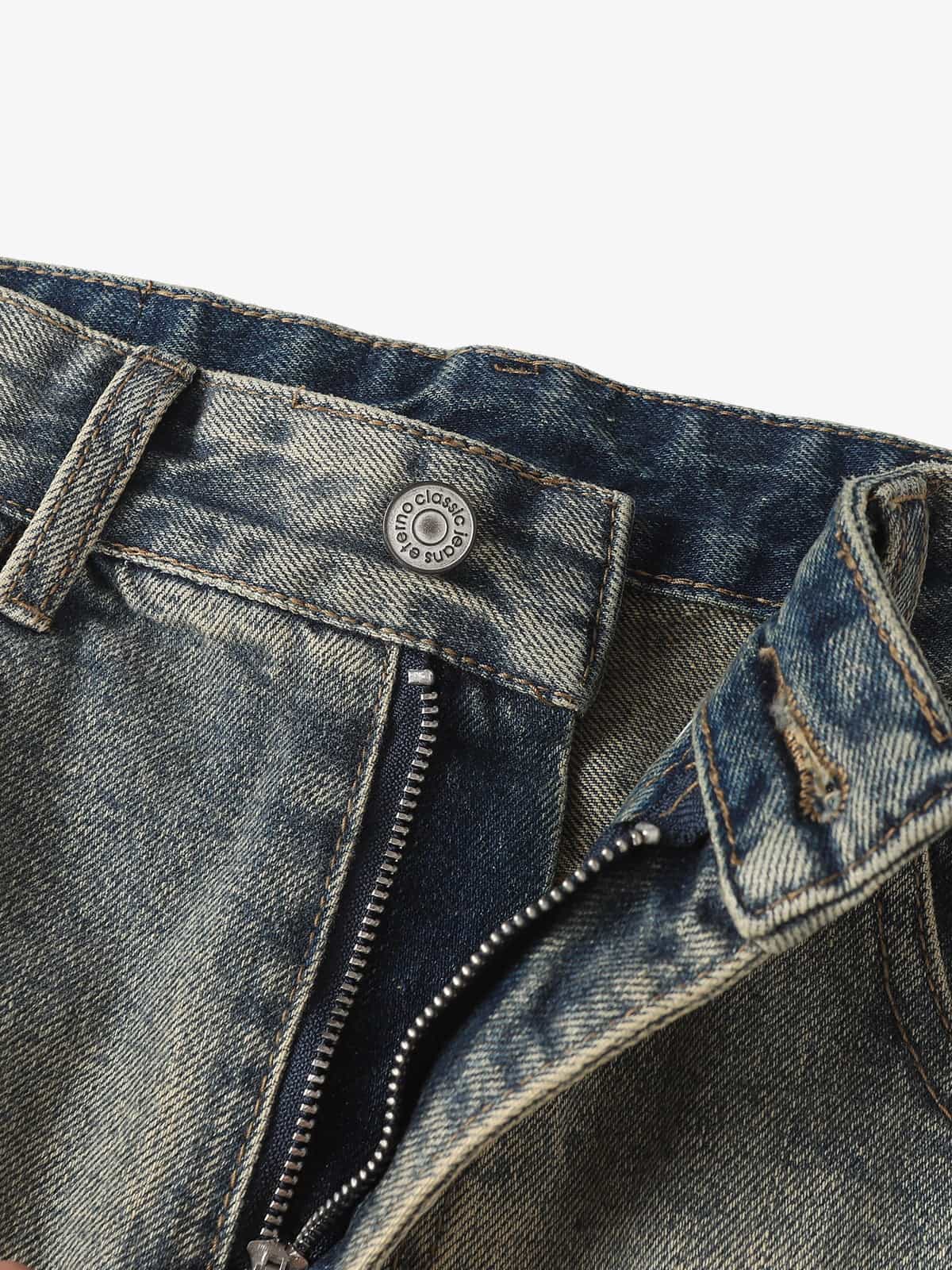 Vintage Washed Flare Jeans - Image 10
