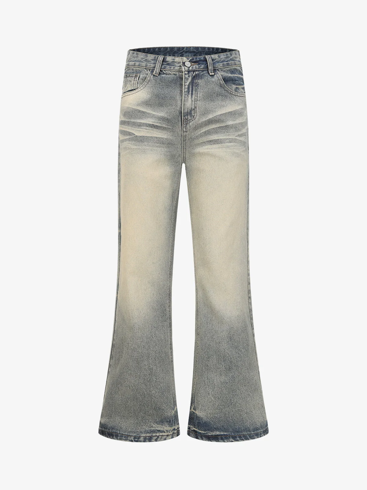 Vintage Washed Flare Jeans - Image 6
