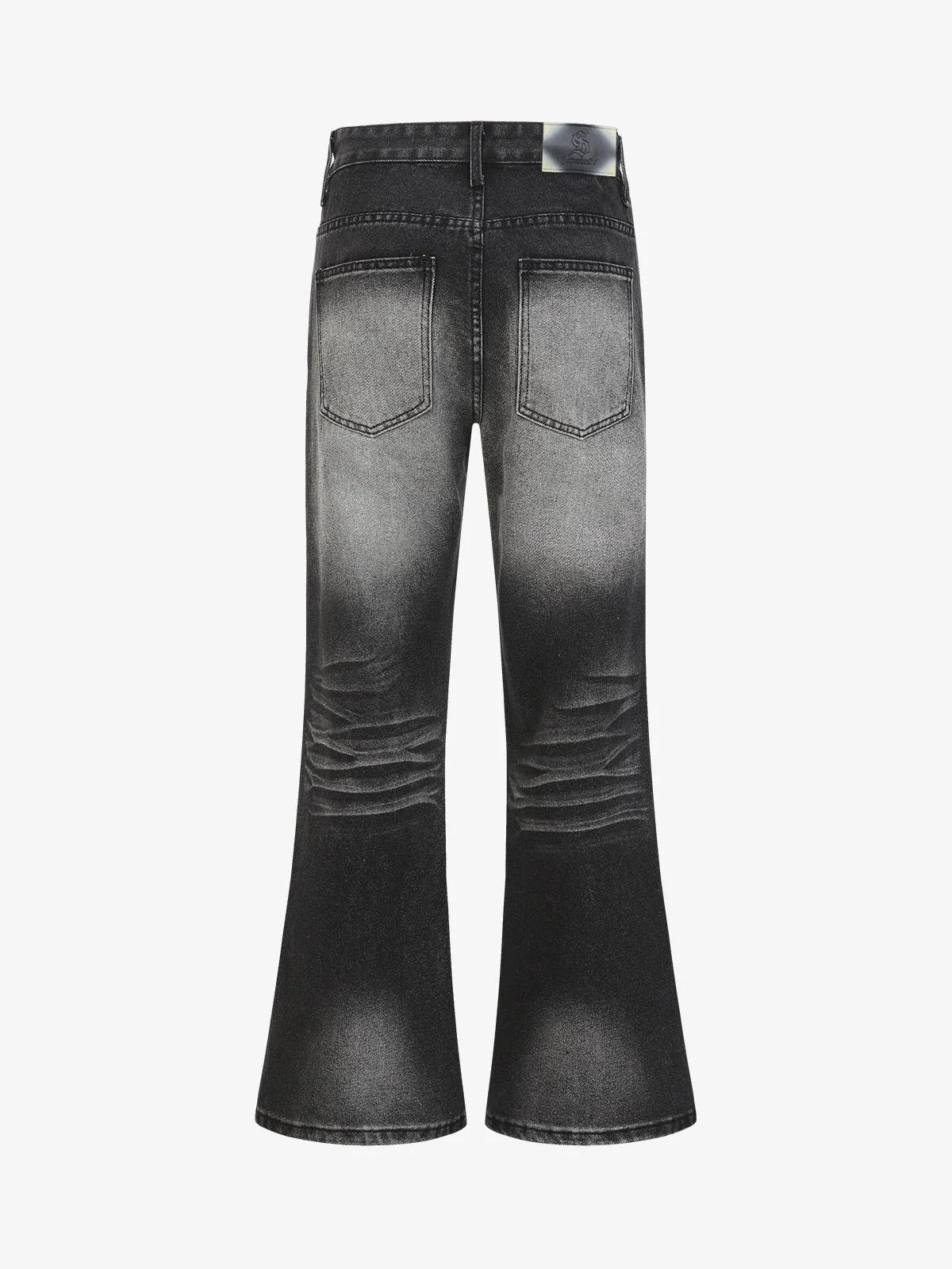 Vintage Washed Flare Jeans - Image 8