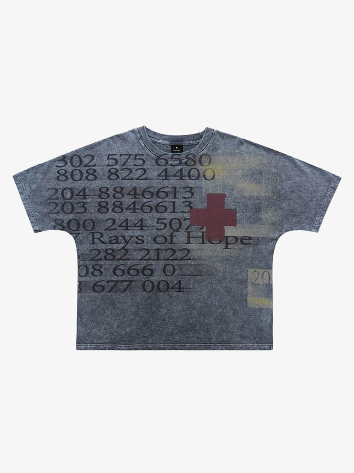 Vintage Washed Number Graphic T-Shirt - Image 3