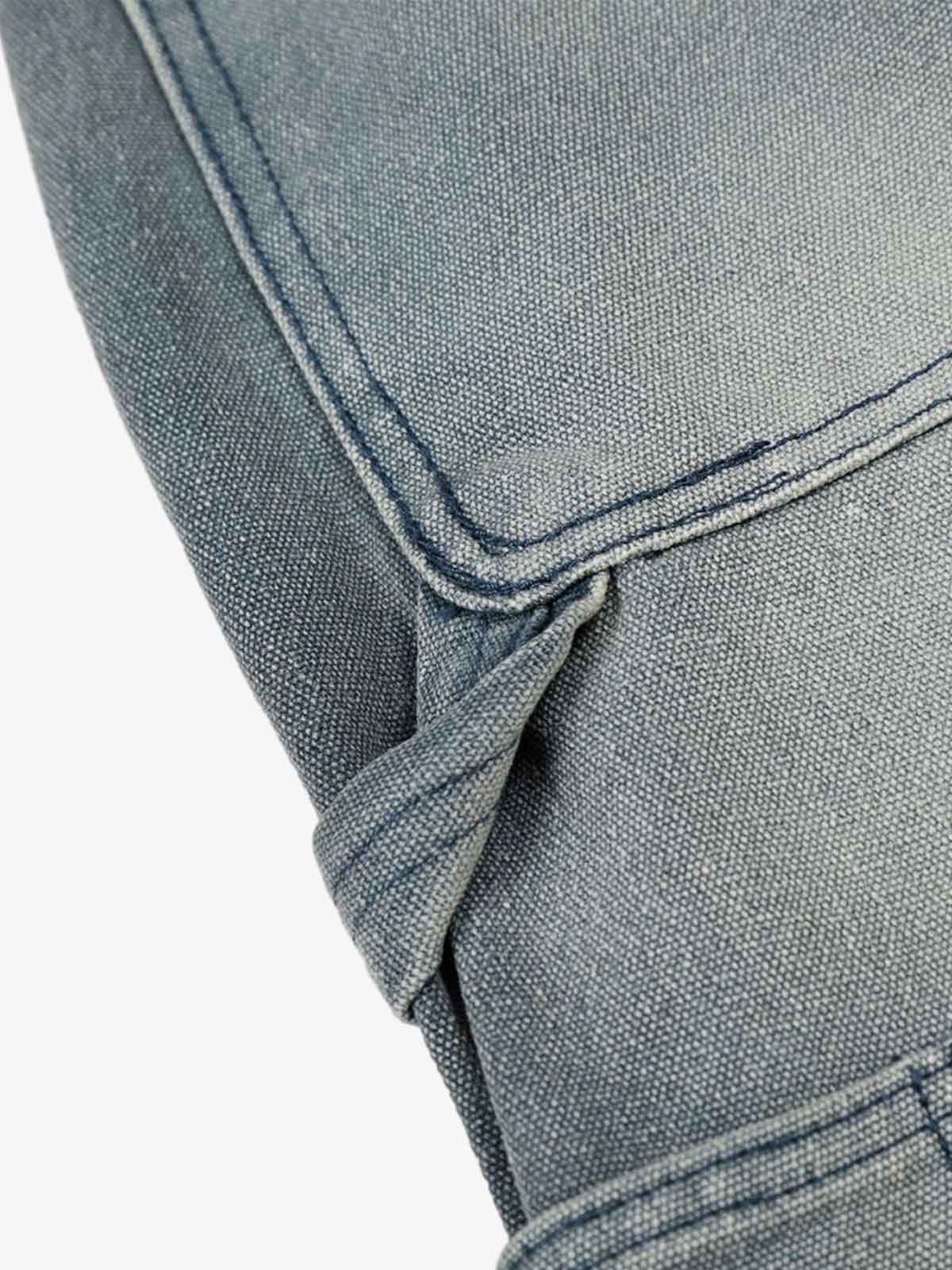 Vintage Washed Ruched Detail Utility Jeans - Image 6