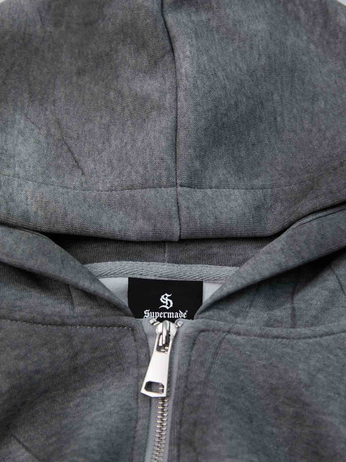 Vintage Washed Tie-Dye Zip Up Hoodie & Barrel Sweatpants Tracksuit - Image 18