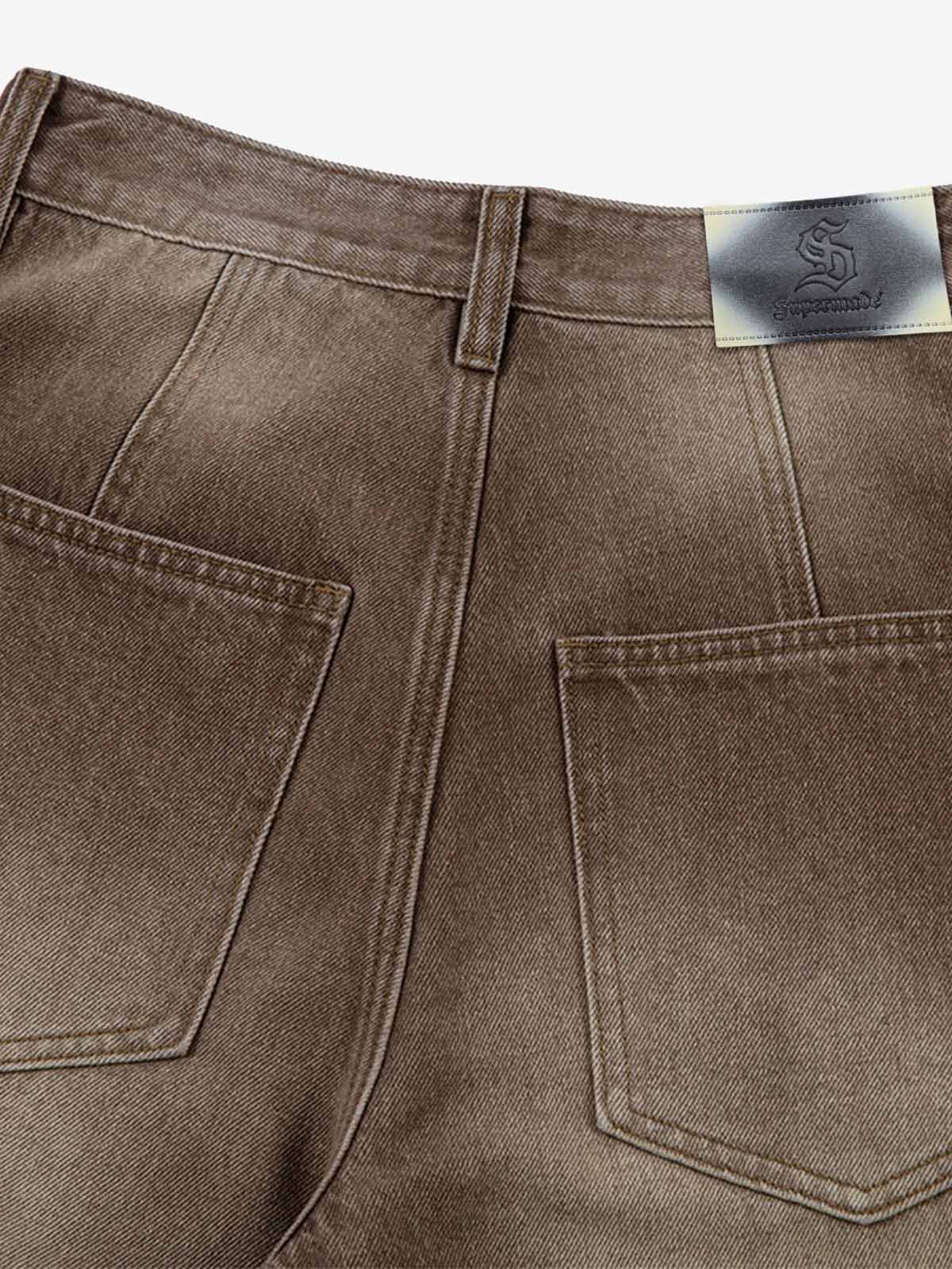 Vintage Washed Workwear Barrel Jeans - 2593 - Image 11