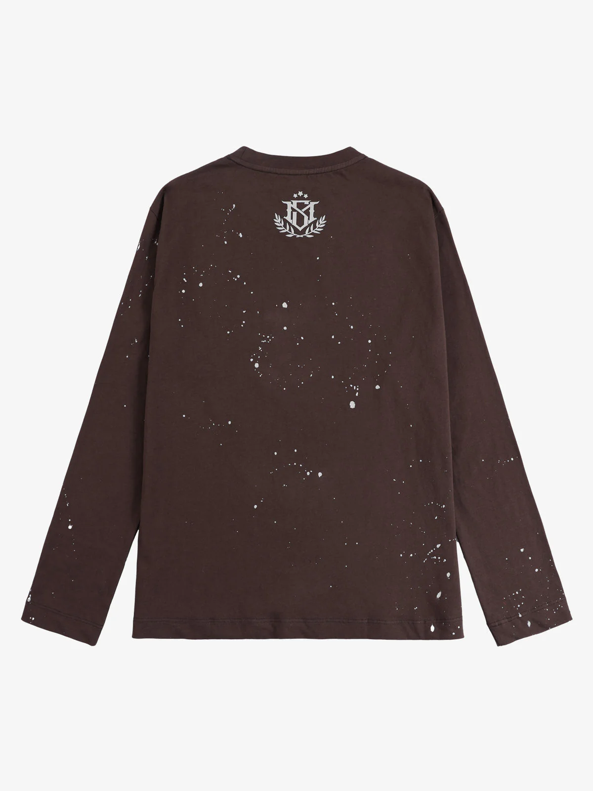 Washed Cotton Paint-Splatter Logo Graphic Long Sleeve T-Shirt - Image 6
