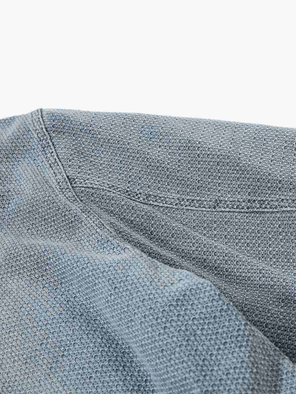 Washed Embroidered Fur-Lined Denim Bomber Jacket - Image 10