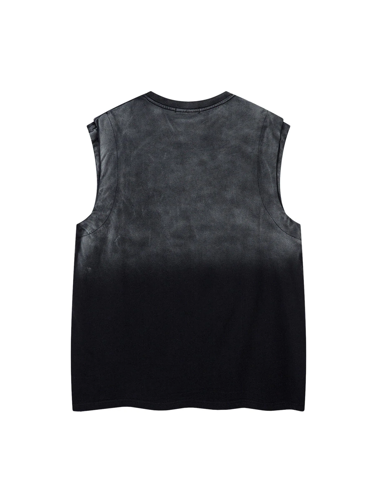 Washed Heavy-duty Letter Embroidered Waistcoat - Image 4