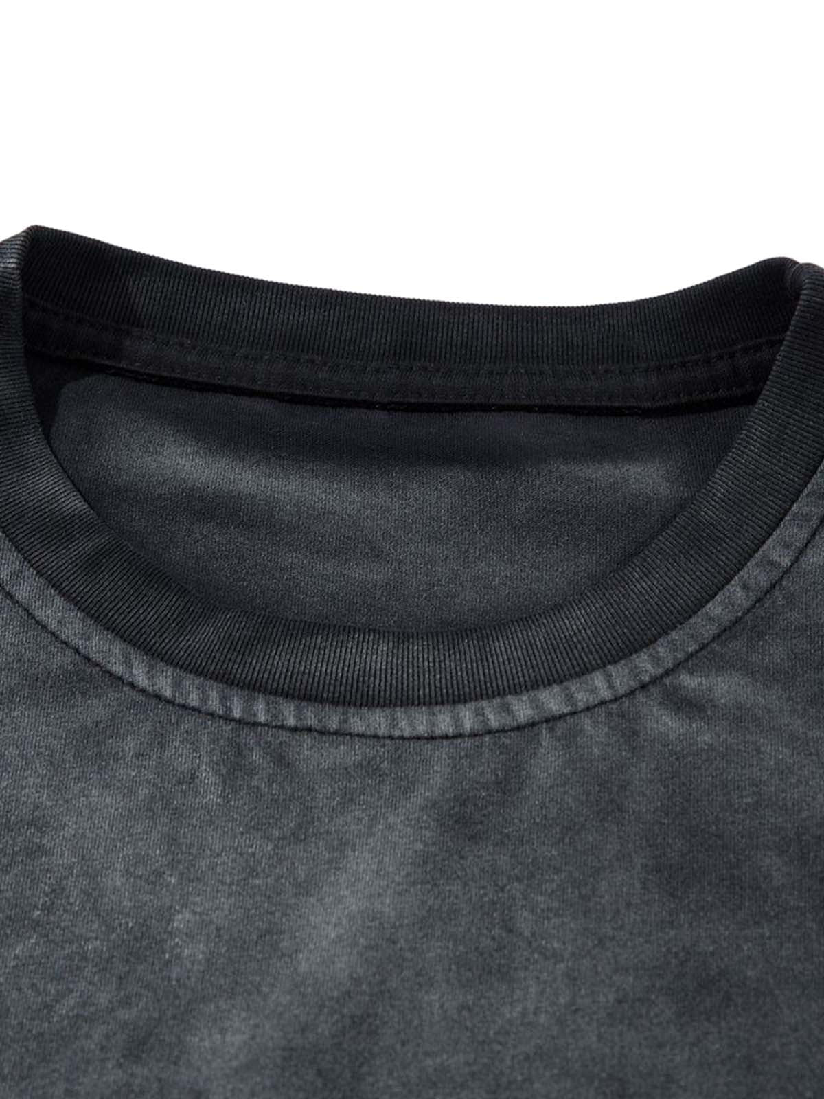 Washed Heavy-duty Letter Embroidered Waistcoat - Image 5