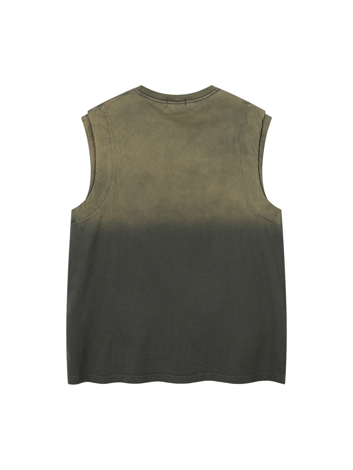 Washed Heavy-duty Letter Embroidered Waistcoat - Image 9