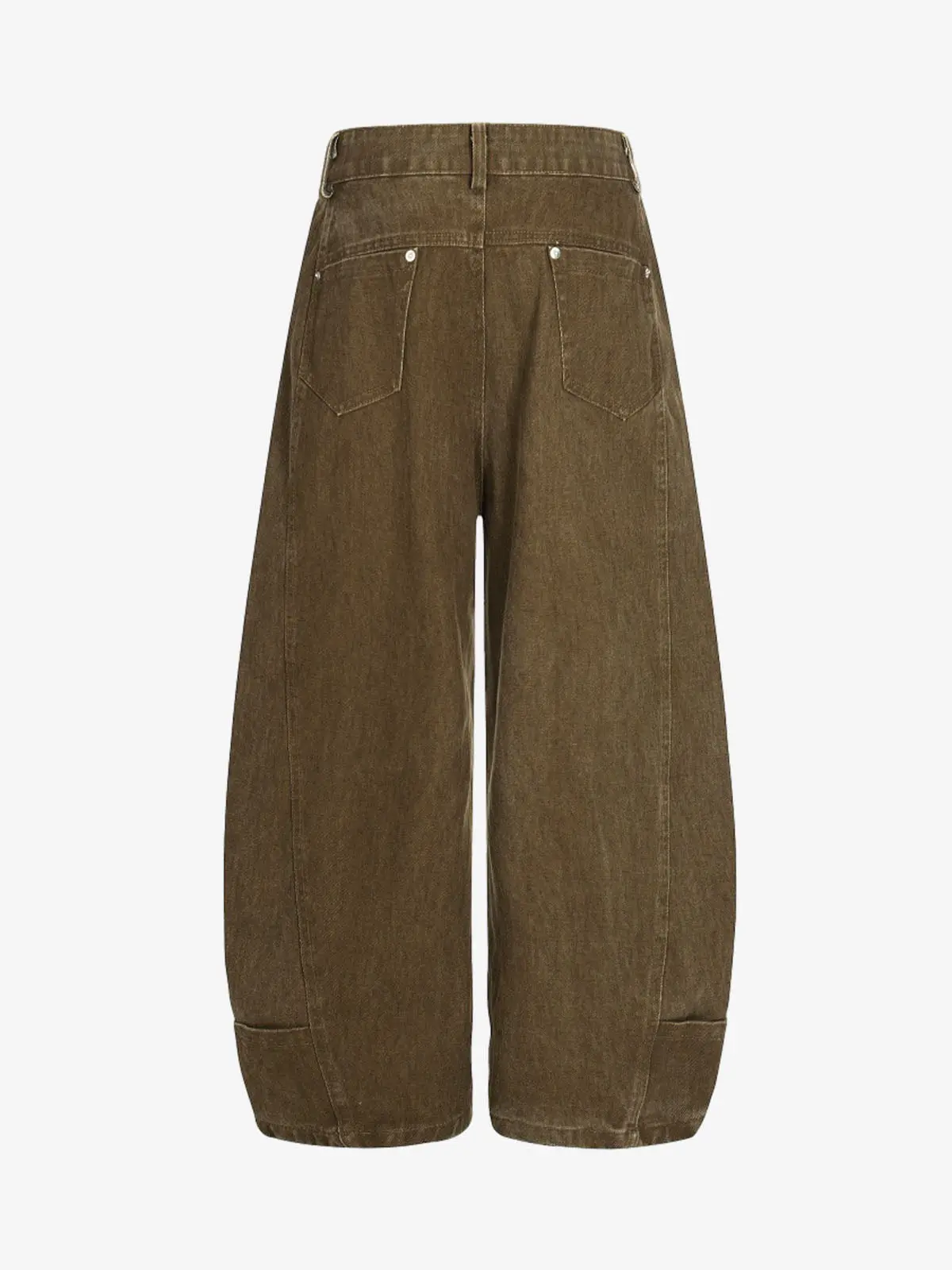 Washed Panel Cut Wide Leg Denim Jeans - Image 3
