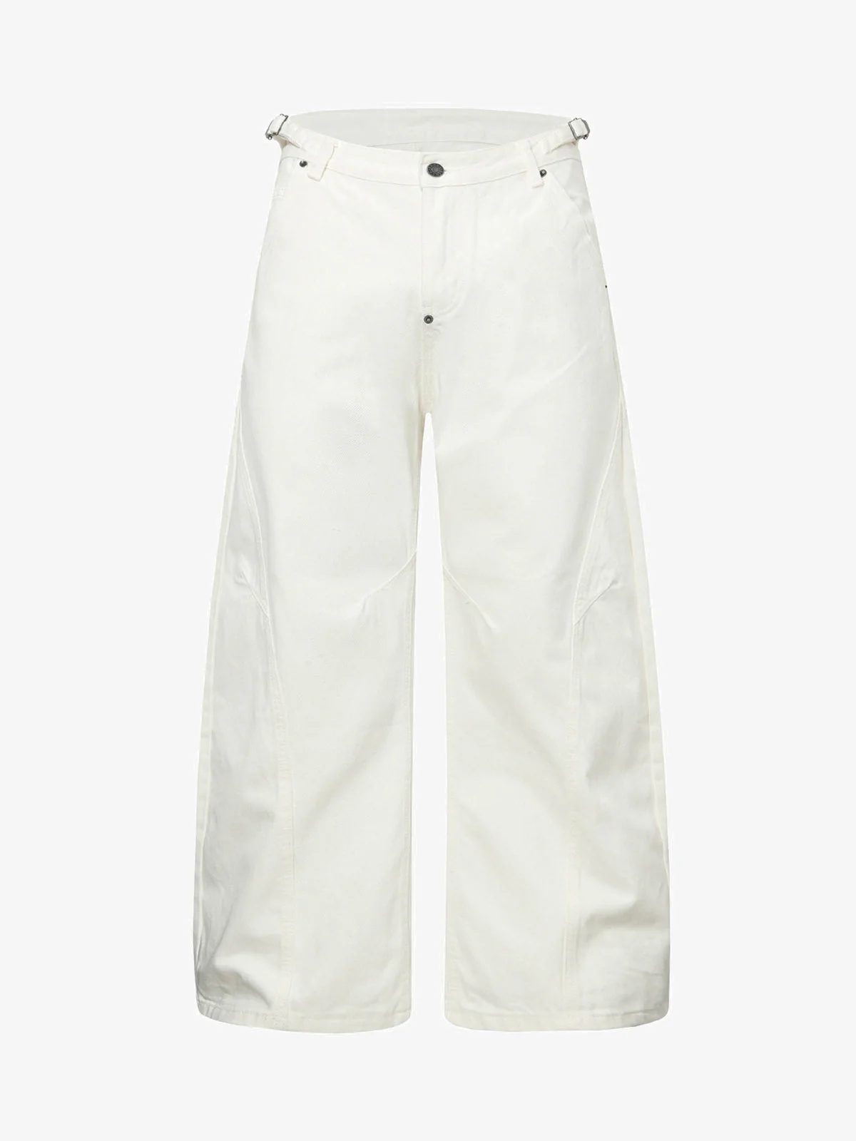 Washed Distressed Deconstructed Pleated Scimitar Jorts - Image 2