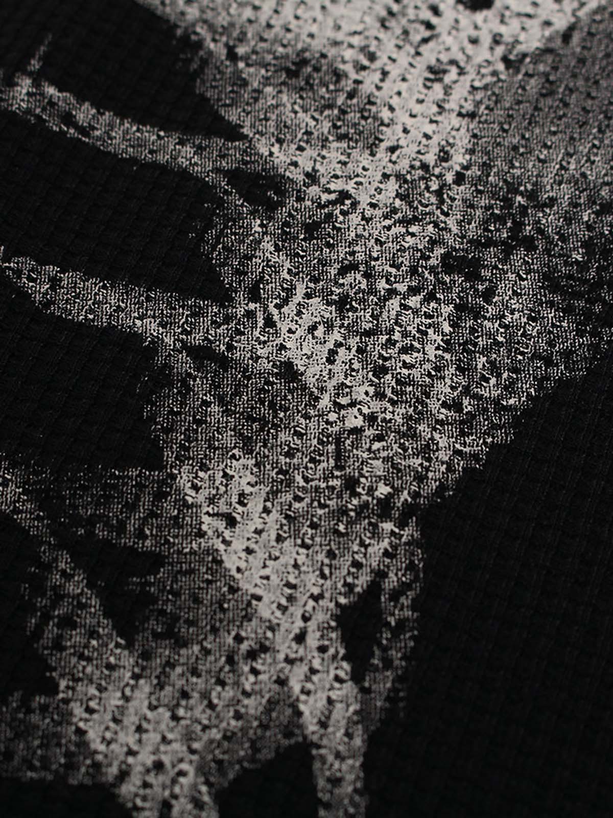 X-Ray Skeleton Graphic Waffle T-Shirt - Image 12