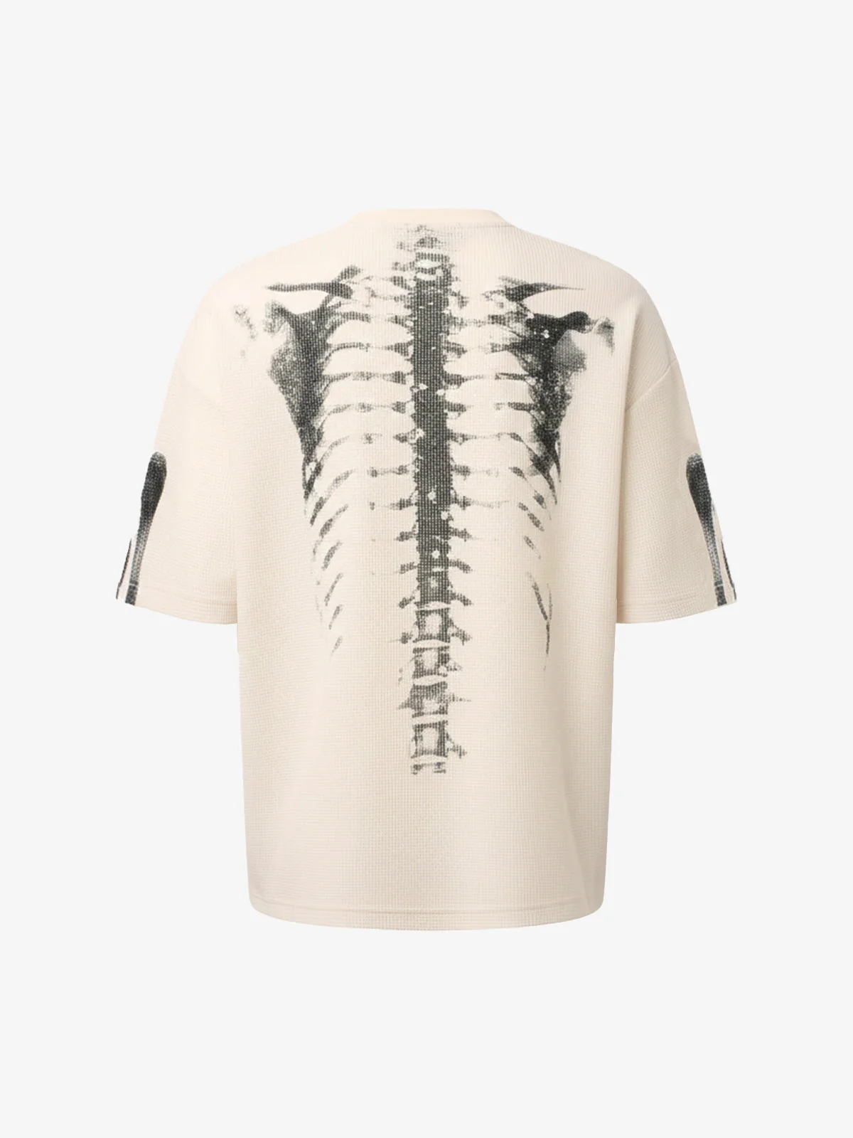 X-Ray Skeleton Graphic Waffle T-Shirt - Image 8